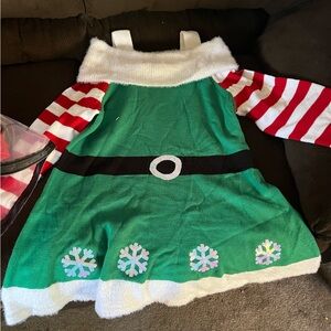 Festive Green and Red Holiday Dress women’s xxl